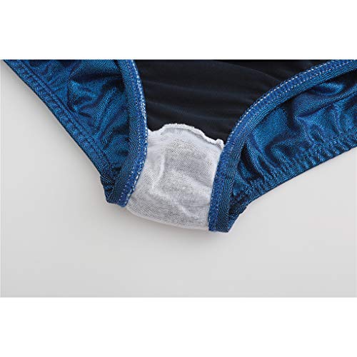 Girls Long Sleeve Shiny Golden Swirl Athletic Dance Gymnastic Leotards Bodysuit Blue Size 12 #TOP7