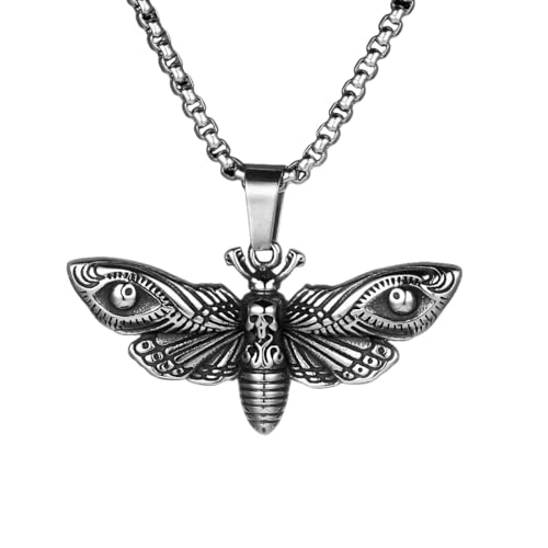 Collier papillon de nuit homme pour remplacer les bijoux banals par un style rock unique