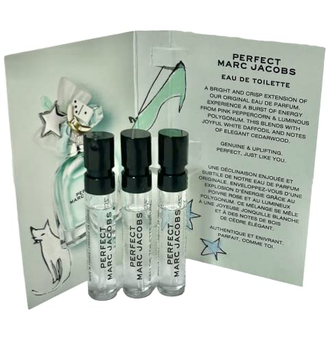 Marc Jacobs Perfect EDT Sample Women Perfume Spray 1.2 ml / 0.04 oz - set of 3
