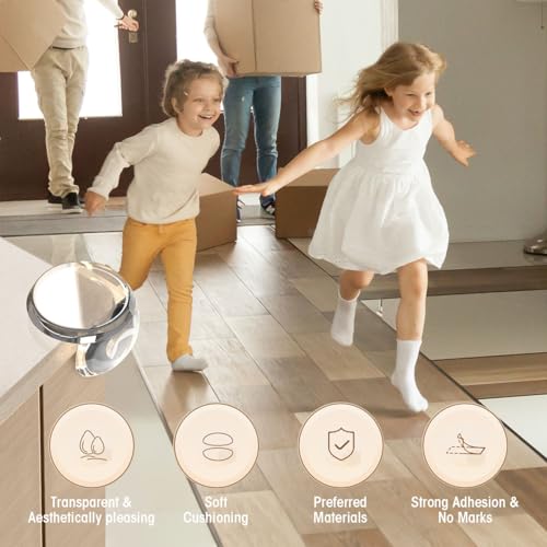 Image of 24 Pack Corner Protector Baby, Table Corner Protectors for Furniture, Table Corner Covers Baby Safety, Furniture Edge Bumpers, Transparent Round Corner Covers
