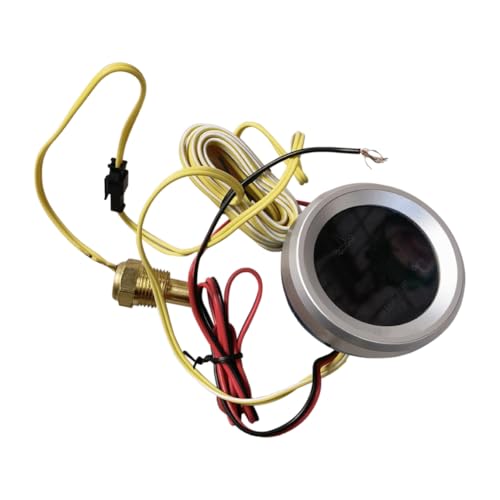 Remingtape Indicador de temperatura del agua de 52 mm, medidor digital para coche, indicador LED con sensor de temperatura, función de alarma