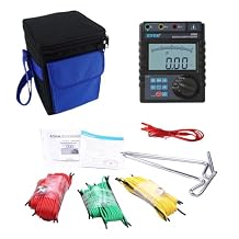 ETCR3000 Digital Earth Resistance Meter 2 Wires/3 Wires Measurement Ground Resistance Tester Earth Resistance Range 0.00-2000 Earth Voltage 0.00-600V
