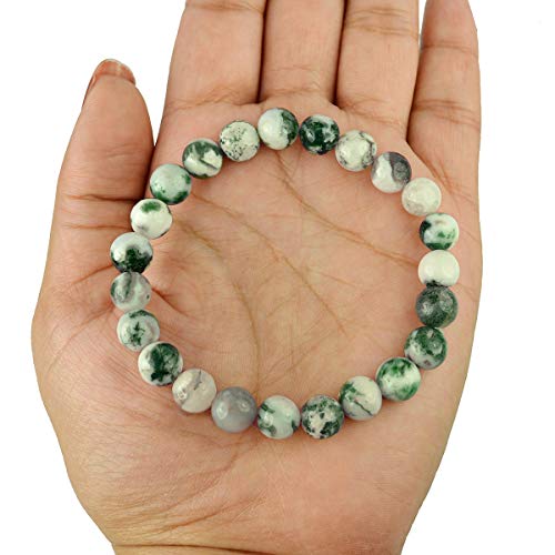 Image of Reiki Crystal Products Natural Crystal Stone 8 mm Round Bead Bracelet for Men & Women | Stretchable Gemstone Bracelet for Meditation, Yoga, Reiki & Daily Wear
