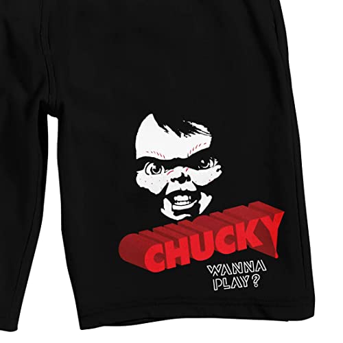 Bioworld Chucky Wanna Play Men's Black Sleep Pajama Shorts2