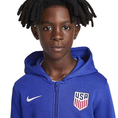 Nike USA Team Unisex Big Kid Youth Full-Zip Fleece Hoodie3