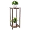Houten plantenstandaard Retro bloempot stand Antieke bamboe plant stand Vaas display stand Kleine ruimte bloempot stand