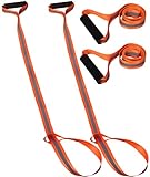 Adnee 4 Pack Deer Drag and Harness - 4.9ft Deer Drags Rope for Hunting Gear- Reflective Deer Safety Hunting Accessories with Comfort Grip Handle for Man