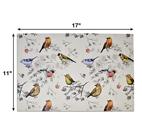 Disposable Colorful Bird Paper Place Mats 50 Pack 11”X 17” Rectangle Bright Color Birds Charger Place Mat For Spring Dinner Table Setting Summer Bridal Shower Holiday Wedding Party Supplies Decor #TOP2