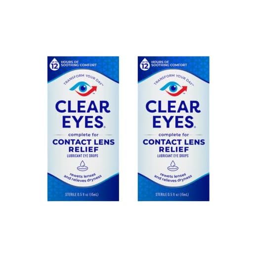 Clear Eyes Contact Lens Relief Eye Drops,0.5 Fl Oz (Pack of 2)