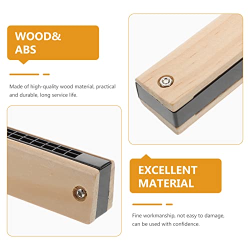 POPETPOP Lege Hout Harmonica Diatonische Harmonica Beginner Harmonica Mond Orgel Harp Voor Beginner Studenten… - Image 6