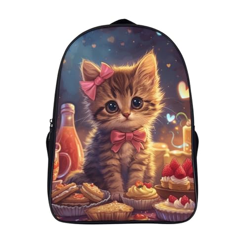 Mochila escolar de gato 3D para guardería y preescolar infantil 40x28x16cm