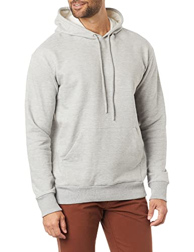 Blusão Básico Em Moletom Masculino Peluciado Com Capuz Cinza Claro M