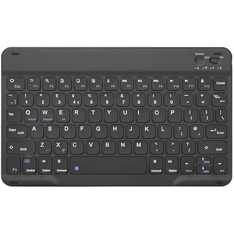 Rii Bluetooth Keyboard,Ultra-Slim Wireless Keyboard UK Layout Cover