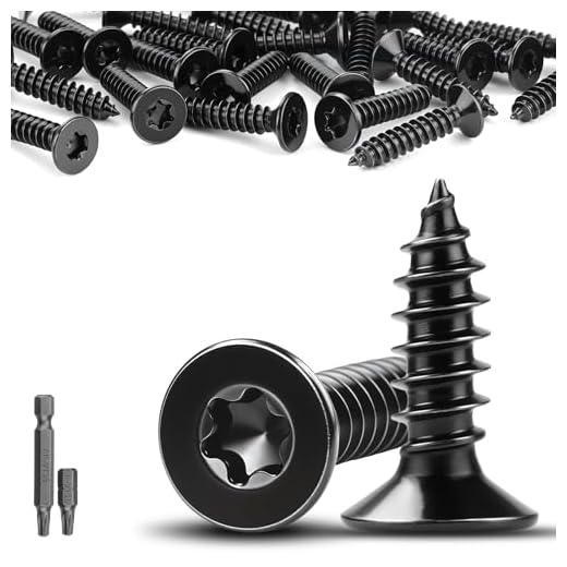 Mbsomnus 90 Stück Holzschrauben Schwarz Senkkopf M4x10 mm Schrauben Edelstahl A2 V2A Akustikpaneele Schrauben Holzschrauben Torx Vollgewinde Selbstschneidende Spanplattenschrauben für Möbelmontage