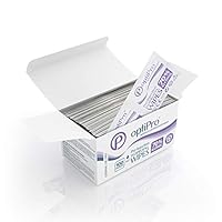 OptiPro 70% Alkohol Voreinspritzung Isopropyl Tücher - Einzeln verpackte Erste-Hilfe Haut reinigungstücher in leicht aufreißbarer Packung (100 Stück)