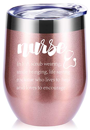 Nurse Definition 12 OZ Wine Glasses Tumbler.Gifts for Nurse.Birthday,Christmas,Graduation Gifts for Friends,Daughter,Men,Women Mug