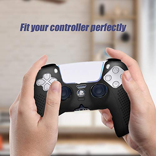 ECHZOVE Capa de silicone controladora PS5, capa controladora PS5, acessórios de controlador PS5 - pr
