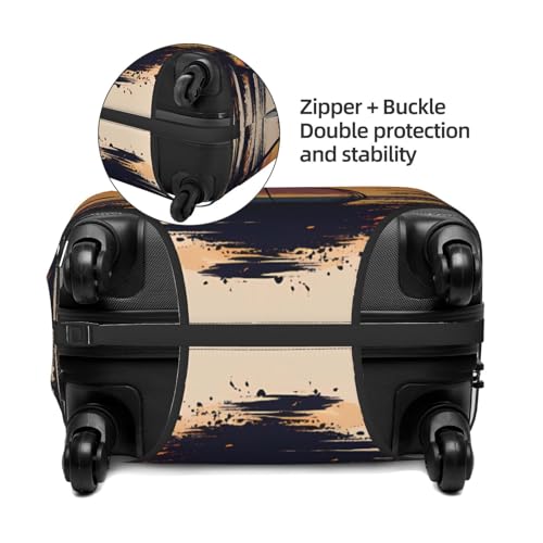 Surfboard Palm Tree Elastic Travel Luggage Cover, Washable Spandex Suitcase Protector, Anti-Scratch Fits 18-32 Inch4