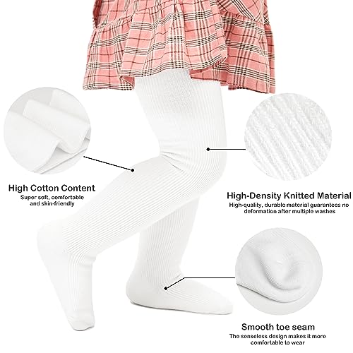 Image of Stelle Toddler Girls Tights Baby Cable Knit Stockings Thick Cotton Legging
