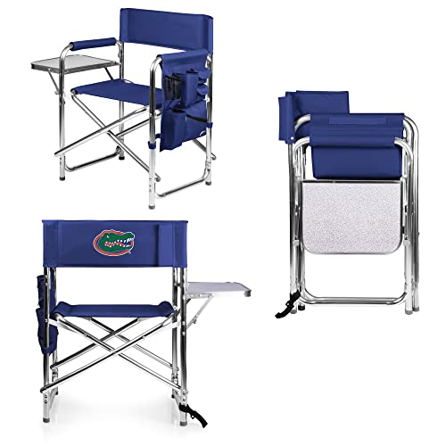 PICNIC TIME NCAA Florida Gators Sports Chair with Side Table - Beach Chair - Camp Chair for Adults