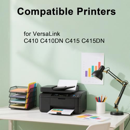 Image of High Capacity C410 C415 Toner Cartridge 4-Pack with New Chip