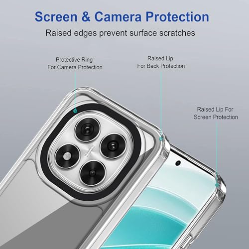 Image of Zapcase Back Case Cover for Mi Redmi Note 14 Pro 5G | Compatible for Mi Redmi Note 14 Pro 5G Back Cover | Case Cover with Camera Protection | (TPU + PC | Transparent)