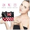 Boyigog Mouse Ears Style Tupfen Kosmetiktasche - Damen Schminktasche Cartoon Mini Geldbörse für Handtasche Makeup Tasche,Schlüsseln, Kopfhörern, Lippenstift (Rot schwarz) #5