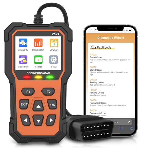 D-Lumina V521 OBD2 Diagnostic Français Automobile, OBD2 Diagnostic Auto Valise Voiture,Voyant Moteur, Lecteur de Codes, Suppression des Codes D'erreur,...