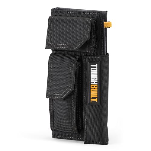 ToughBuilt – Organizer + Medium Grid Notebook, Durable Jobsite Writing Set with Protective Cover, Heavy-Duty Elastic Bands and Grid Paper for Planning, Sketching & On-Site Notes