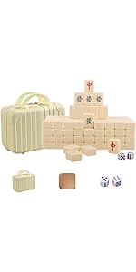 Amazon.com: VPH Extra-Large Chinese Mahjong Set, White Jade
