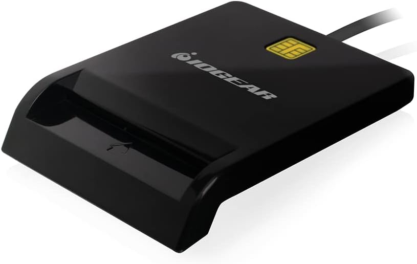 IOGEAR USB Common Access Card (CAC) Reader - EMV Level 1/4.1 Compliant - PC/SC version 1.0/2.0 - Class A, B, and C (5V / 3V / 1.8V) - T0, T1 Protocol - Compatible MS USB-CCID Driver - GSR212