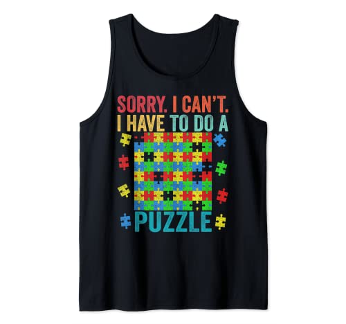 Funny Jigsaw Puzzle Men Women Kids Solver Piece Puzzle Lover Camiseta sin Mangas