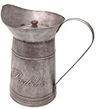 mit Beschriftung Poubelle Antic Line - Zink Kosmetikeimer WC-Mülleimer