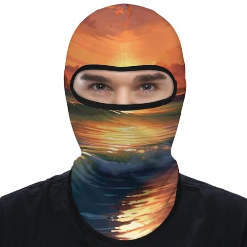 Balaclava para hombre, máscara para esquí y ciclismo, protección facial para invierno, atardecer y costa miniatura 7