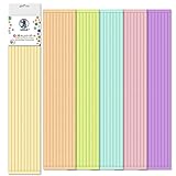 Ursus 57520001 - Quillingstreifen 180 Stück, 10 mm breit, Pastell -Farben, Papierstreifen aus Tonzeichenpapier in 6 verschiedenen Farben
