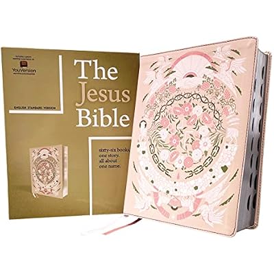 The Jesus Bible Artist Edition, ESV, (With Thumb Tabs to Help Locate the Books of the Bible), Leathersoft, Peach Floral, Thumb Indexed