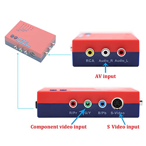 Adaptateur AV vers HDMI RetroScaler2x pour console SFC et Atari2600 rouge