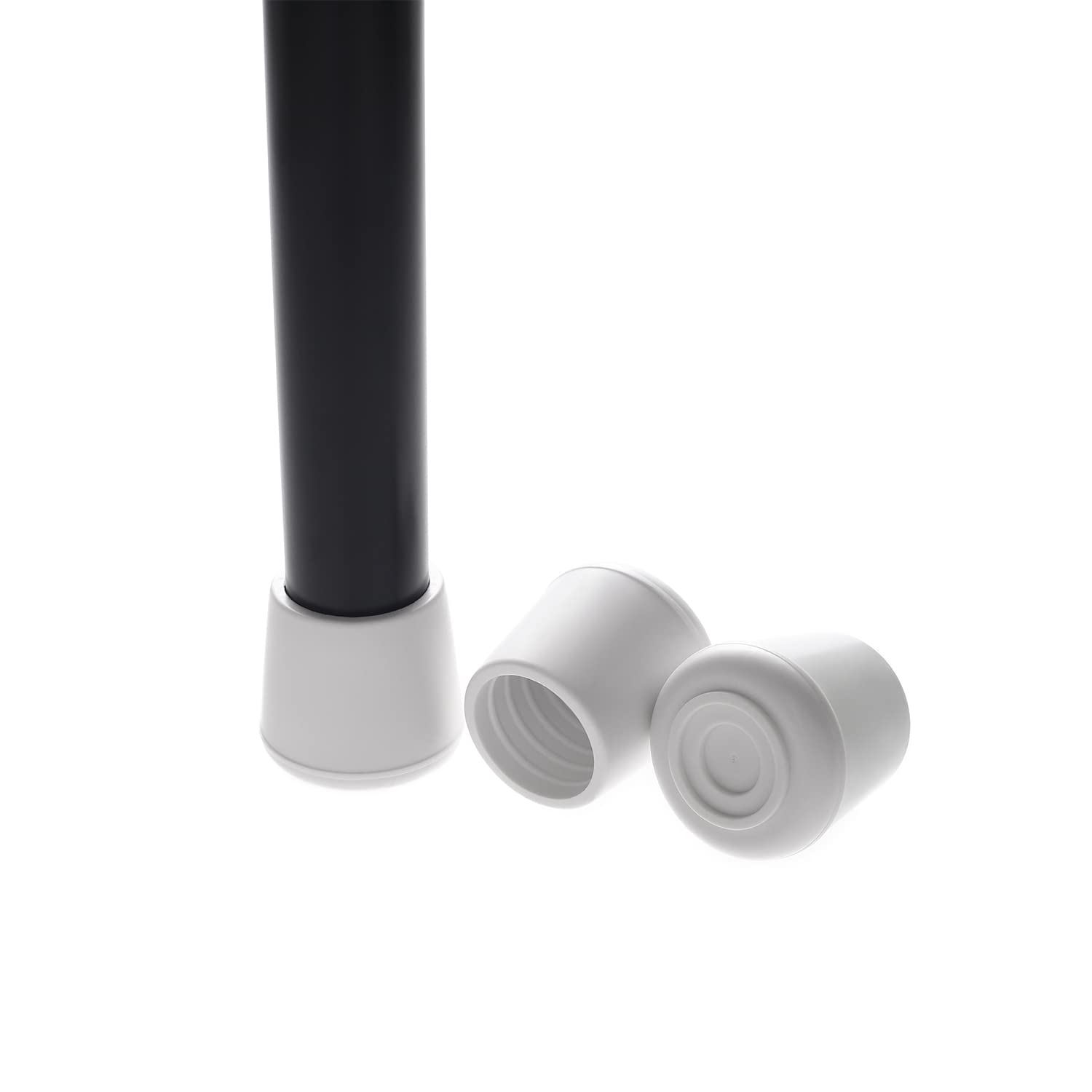 Furnigear Nasadki na nogi krzesła antypoślizgowe gumowe końcówki nóg 1-1/10.2 cm średnica wewnętrzna ochraniacze na nogi krzesła okrągłe białe, zestaw 24 szt