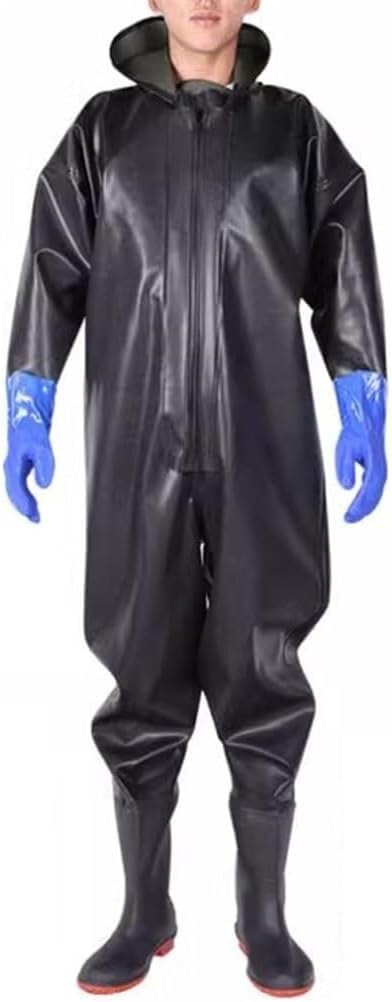 Pantalones de pesca fáciles de poner con cremallera y aislamiento total 1