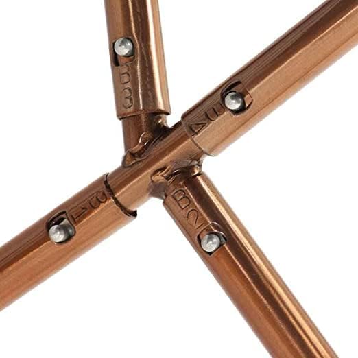 Leather Handmade Butterfly Chair || Powder Coated Folding Iron Frame Vintage Accent Chair || Relaxing with Arms Comfy Small Spaces, Office, Bedroom (Cover with Black Leg, Brown & White)