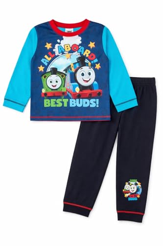 THOMAS & FRIENDS, Boys Thomas The Tank Engine Pyjamas featuring Thomas and Percy, Blue, Age 2-3 Years