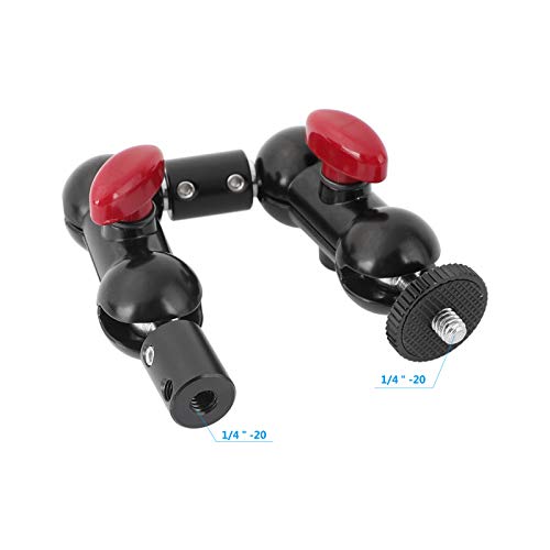 Brazo de extensión Camvate con doble rótula regulable y roscas de 1/4 para monitor 3