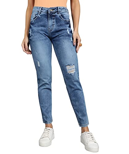 Image of Urbano Fashion Women's Boyfriend Fit Washed Jeans