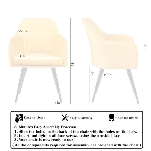Image of Set of 2 Accent Chair for Living Room | Modern Armchair in Soft Velvet Fabric with Sturdy Legs | Premium Chair for Home Living Room Bedroom Restaurent | (Gold Legs, Sky Blue)