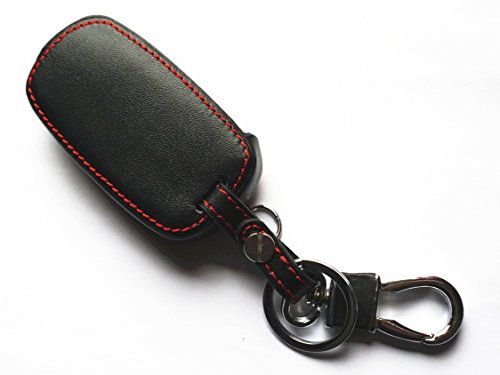 Wfmj Black Leather 4 Buttons Remote Flip Key Cover Chain Case Fob For Kia Sorento Carens Forte Rio Soul Optima Sportage #TOP3