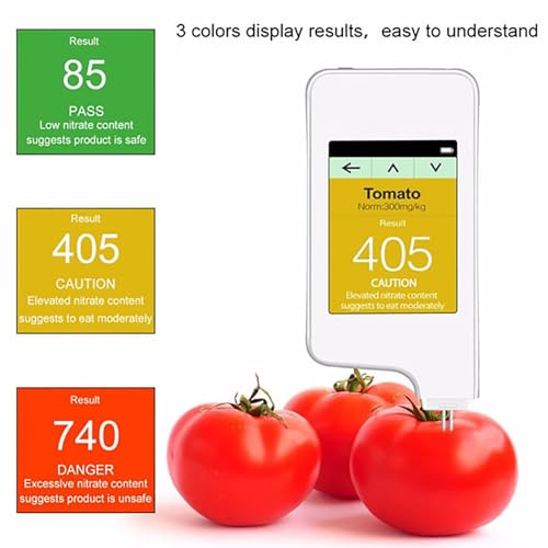 Nitrate Tester, 6-In-1 Geiger Counter, Measurement Error: <10%, 20 Hours Battery Life, For Meat, Fruit, Vegetables, Fish, Water Quality, Environment,Gold