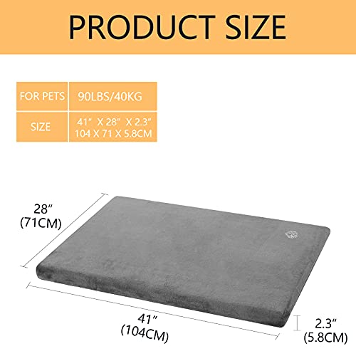 EMPSIGN Stylish Dog Bed Mat Dog Crate Pad Mattress Reversible (Cool & Warm), Water Proof Linings, Removable Machine… - Image 3