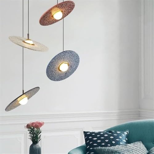 Lustre créatif moderne en ciment rose de 35cm | Finition artisanale style scandinave