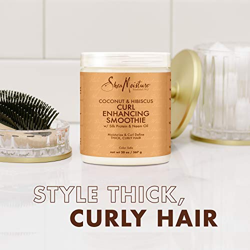 Sheamoisture I0113890 Curl Enhancing Smoothie Hair Cream For Thick, Curly Hair Coconut And Hibiscus Sulfate Free And Paraben Free Curl Cream 20 Oz thumb #7