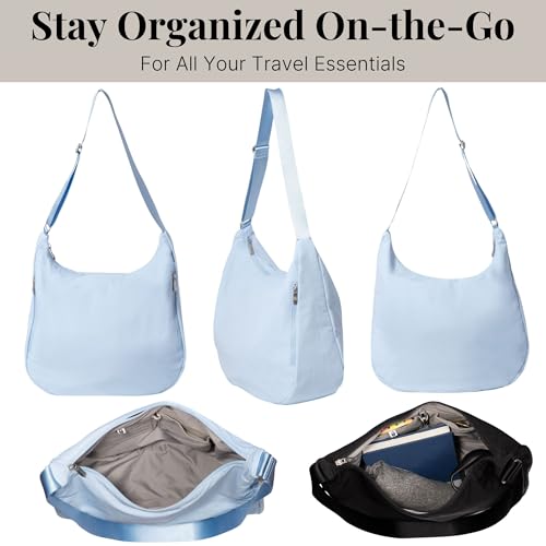 Image of Baggallini Swift Hobo Crossbody Bag for Women - Lightweight 15.7 inchx16 inch Travel Purse Handbag Hobo Bag
